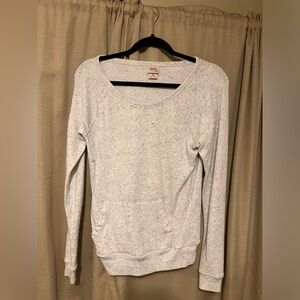 Mossimo Light grey speckled sweatshirt. Fleece lined Ladies Medium